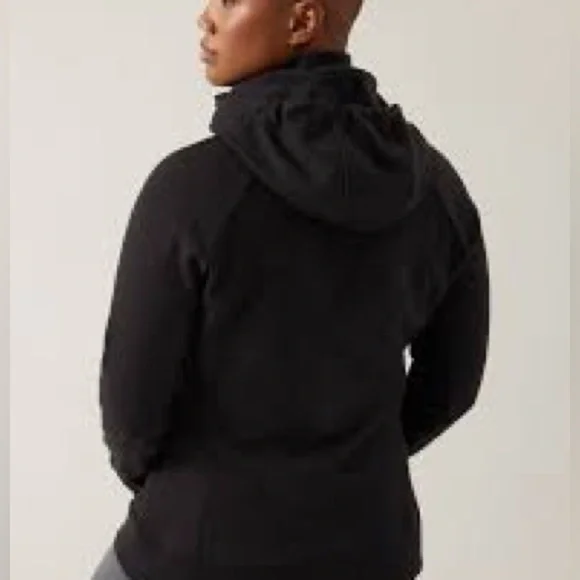 Athleta Stronger Hoodie Zip Up Sweatshirt Black - Picture 2 of 9